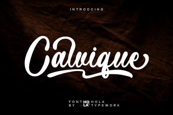 Calvique Font Review: Bold Script for Campaign Visuals