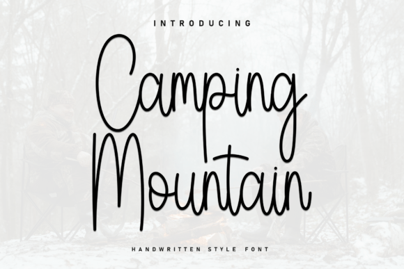 Camping Mountain Font: Organic Script for Makers