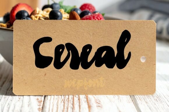 Cereal Font: Elegant Script for Handmade Products