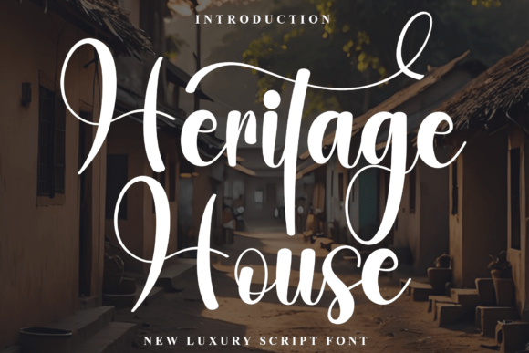 Heritage House Font for Festive Crafts and Products