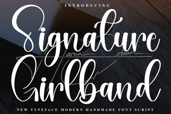 Signature Girlband: A Charming Script Font for Crafters