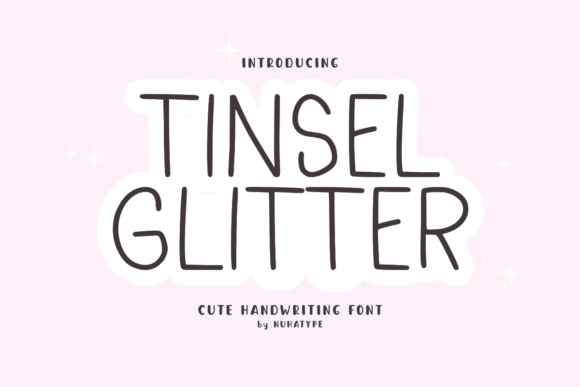 Tinsel Glitter Font: Friendly Branding for Small Business
